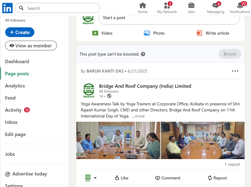 linkedin post